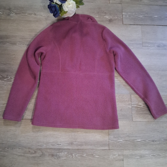 L.L. Bean Plum Fleece Jacket - Picture 5 of 6
